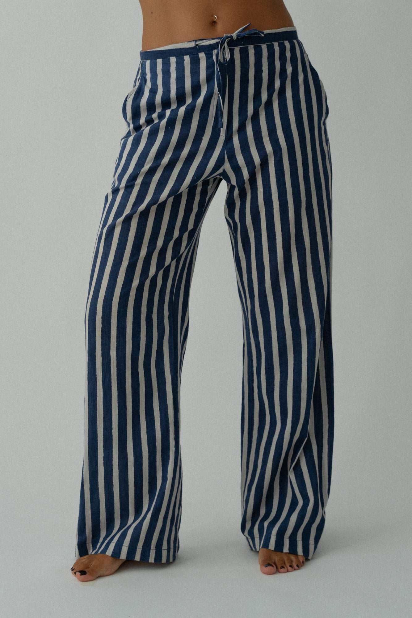 BLUE STRIPED TROUSERS