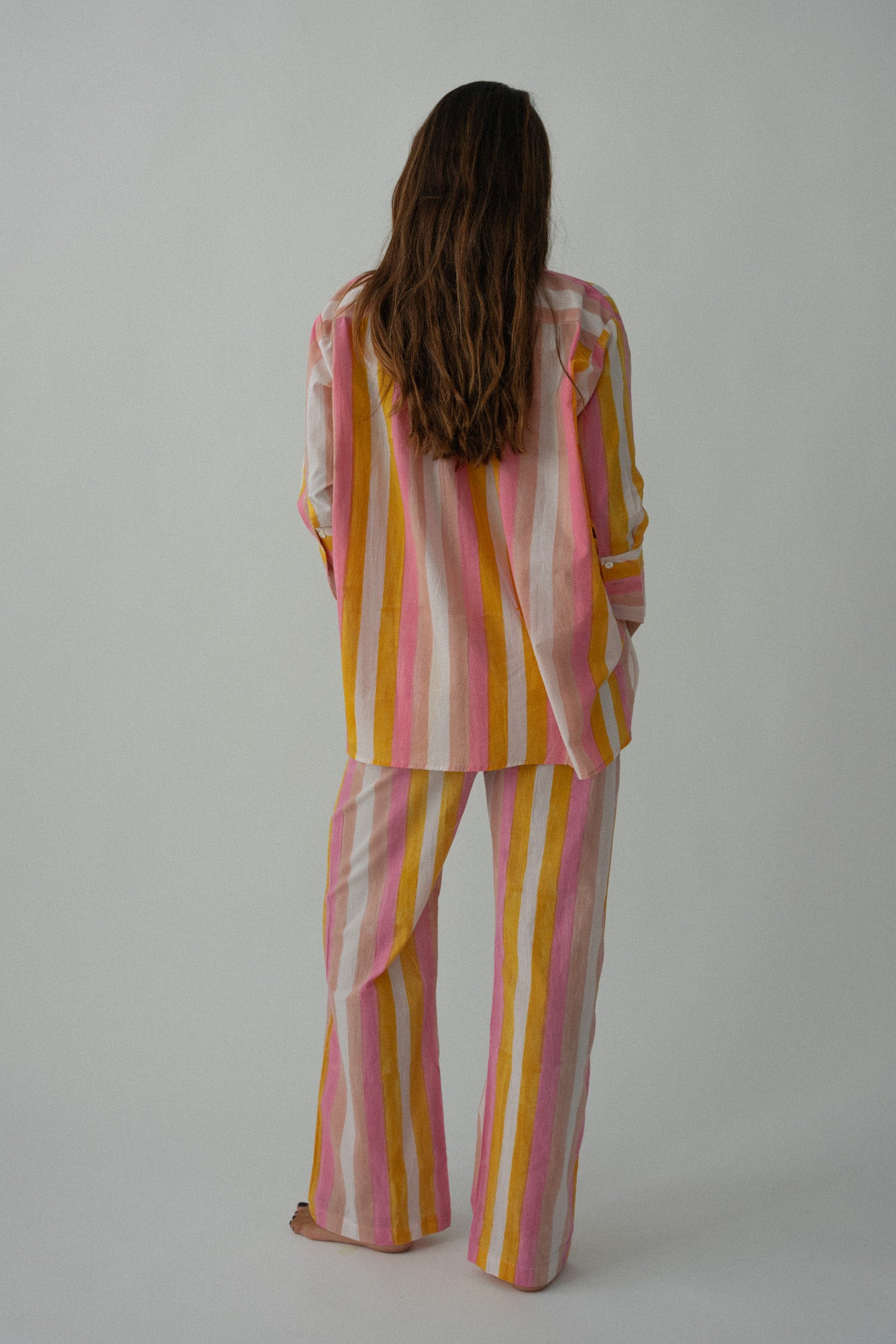 PINK STRIPED TROUSERS
